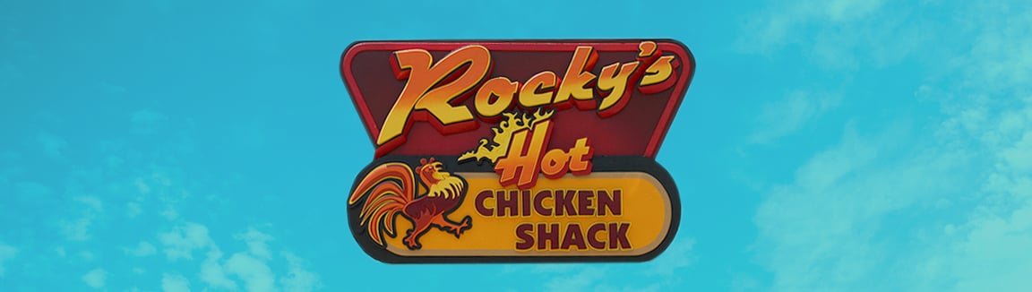 rockys hot chicken shack signteal